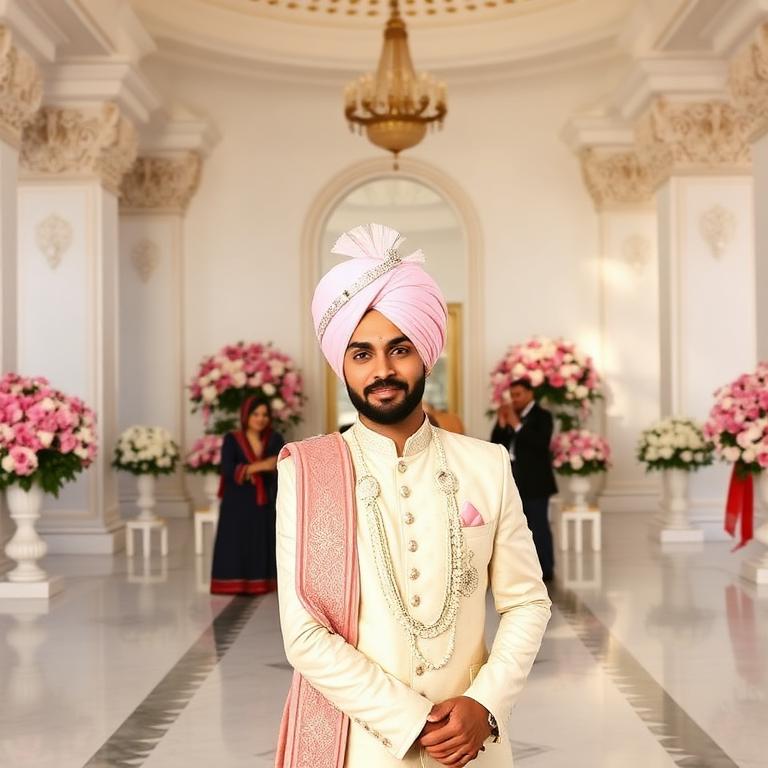 A pastel Sikh wedding at a countryside manor